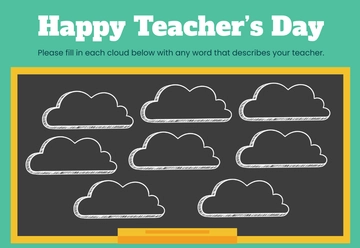 Free Teachers Day Activity Card Template to Edit Online
