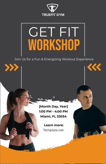 Free Gym Workshop Poster Template to Edit Online