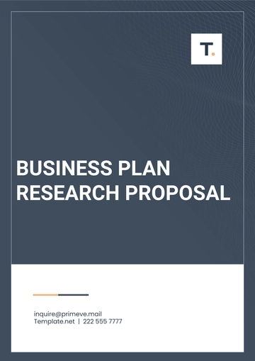 Free Business Plan Research Proposal Template to Edit Online