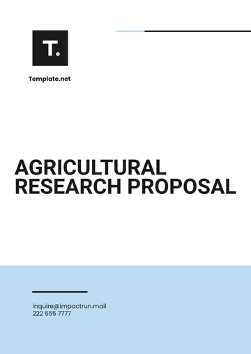 Free Agricultural Research Proposal Template to Edit Online