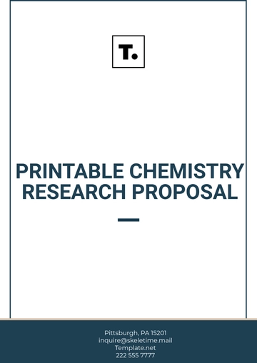 Free Printable Chemistry Research Proposal Template to Edit Online