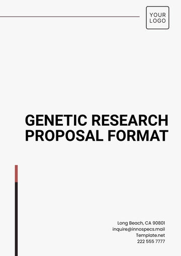 Free Genetic Research Proposal Format Template to Edit Online