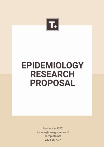 Free Epidemiology Research Proposal Template to Edit Online