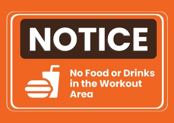 Free Gym Notice Signage Template to Edit Online