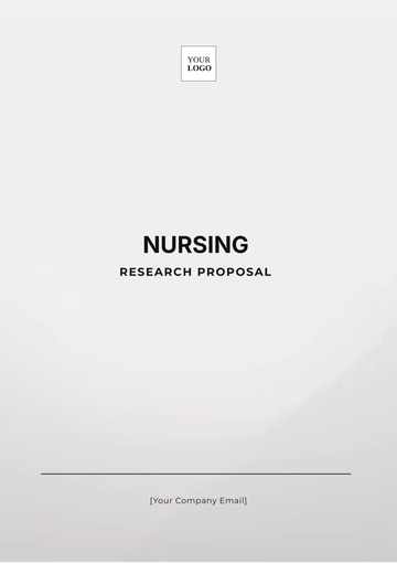 Free Nursing Research Proposal Template to Edit Online