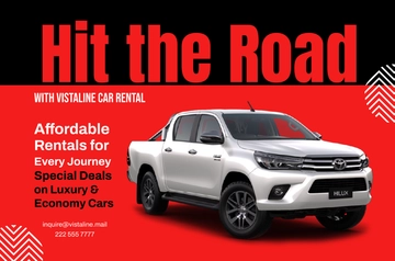 Free Car Rental Social Media Banner Template to Edit Online