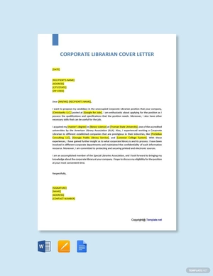 Corporate Librarian Cover Letter