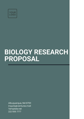 Free Biology Research Proposal Template to Edit Online