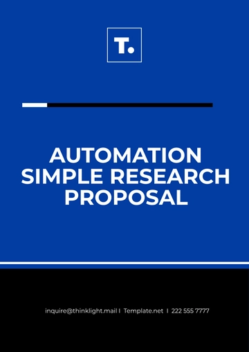 Free Automation Simple Research Proposal Template to Edit Online