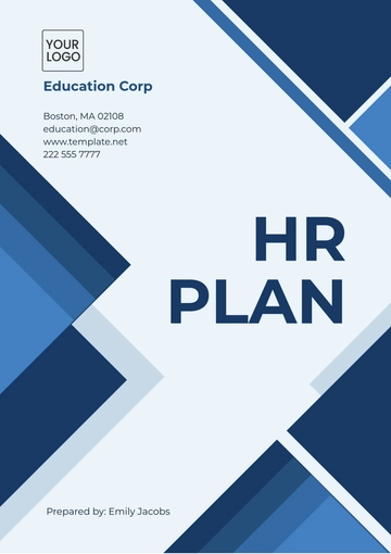 Free HR Plan Template to Edit Online