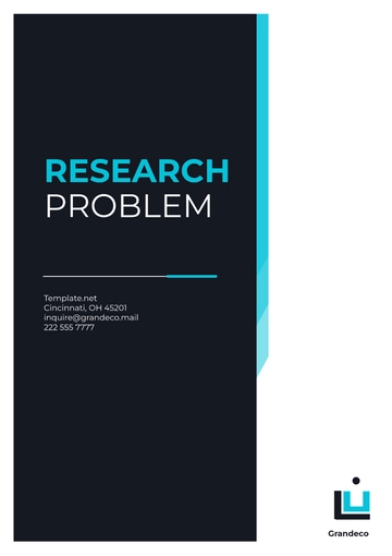 Free Basic Research Problem Template to Edit Online