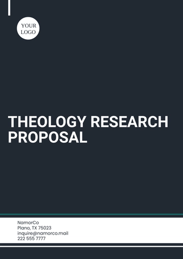 Free Theology Research Proposal Template to Edit Online