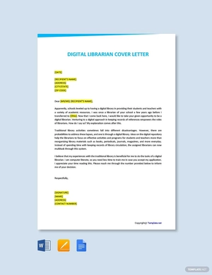 Digital Librarian Cover Letter