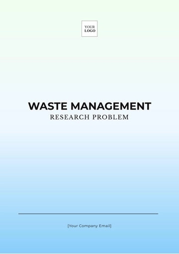 Free Waste Management Research Problem Template to Edit Online
