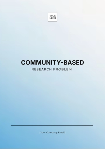 Free Community-Based Research Problem Template to Edit Online