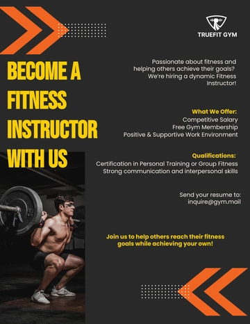 Free Gym Job Flyer Template to Edit Online