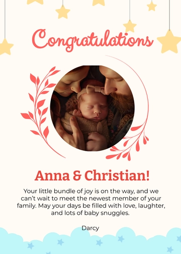 Free Baby Shower Background Card Template to Edit Online