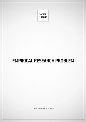 Free Empirical Research Problem Template to Edit Online