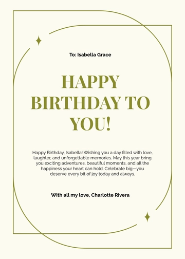 Free Editable Birthday Card Template to Edit Online