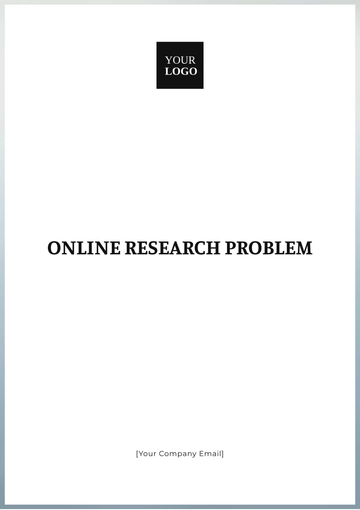 Free Online Research Problem Template to Edit Online