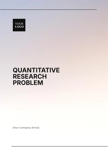 Free Quantitative Research Problem Template to Edit Online