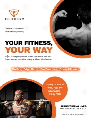 Free Studio Gym Flyer Template to Edit Online