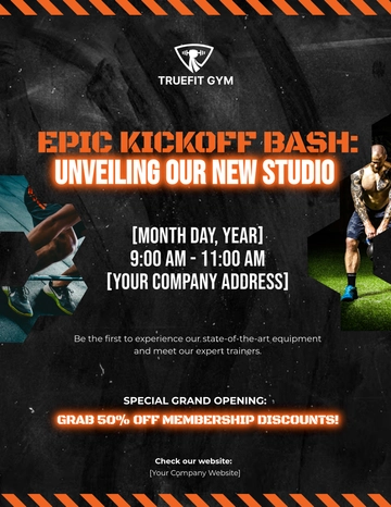 Free Fitness Gym Grand Opening Flyer Template to Edit Online