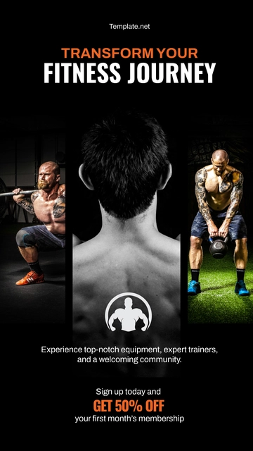 Free Gym Whatsapp Status Template to Edit Online