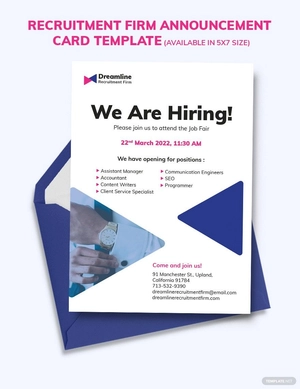 Recruitment Firm Announcement Template