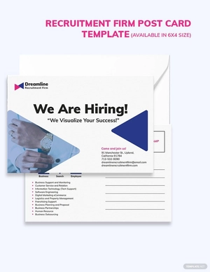 Recruitment Firm Post Card Template