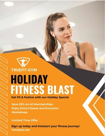 Free Gym Holiday Promotion Flyer Template to Edit Online