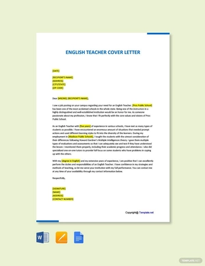 English Teacher Cover Letter