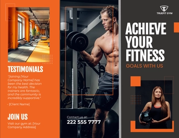 Free Gym Health Brochure Template to Edit Online