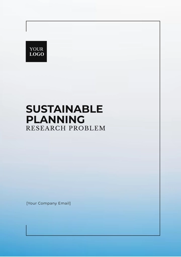 Free Sustainable Planning Research Problem Template to Edit Online