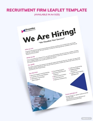 Recruitment Firm Leaflet Template