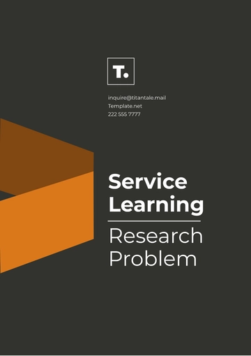 Free Service-Learning Research Problem Template to Edit Online