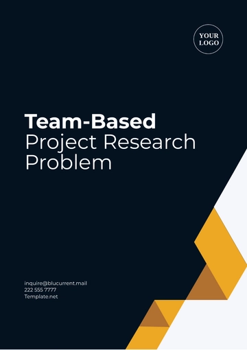 Free Team-Based Project Research  Problem Template to Edit Online