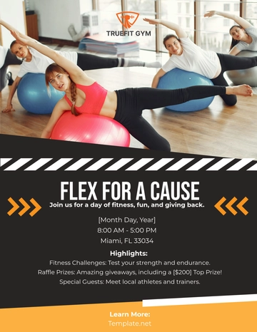 Free Gym Charity Event Flyer Template to Edit Online