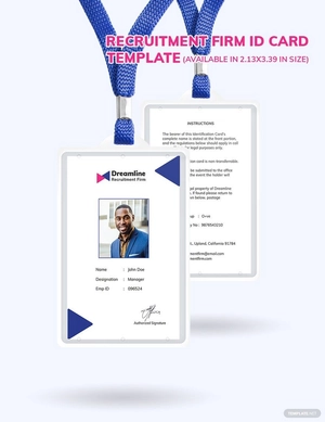Recruitment Firm ID Card Template