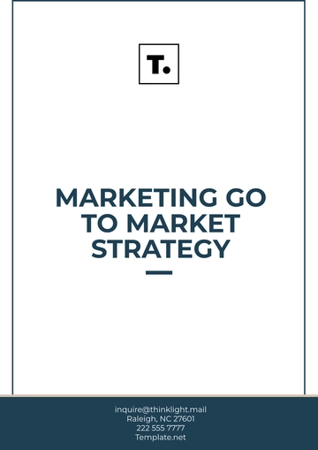 Free Marketing Go to Market Strategy Template to Edit Online