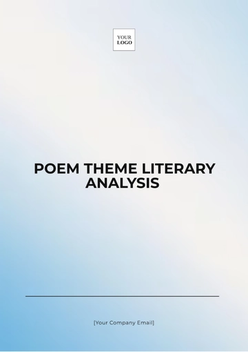 Free Poem Theme Literary Analysis Template to Edit Online