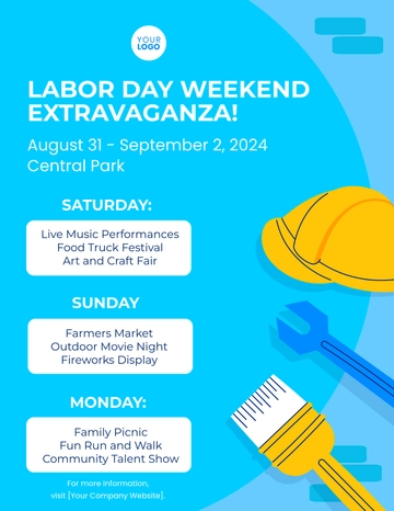 Free Labor Day Weekend Flyer Template to Edit Online