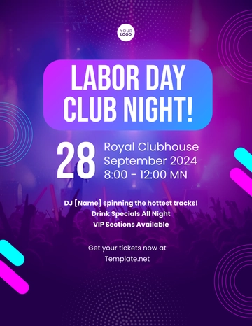 Free Labor Day Club Flyer Template to Edit Online