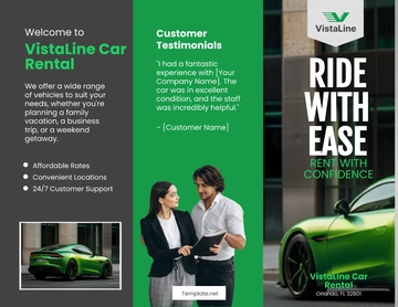 Free Car Rental Service Brochure Template to Edit Online