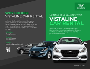 Free Car Rental Bi-fold Brochure Template to Edit Online