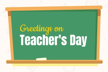 Free Teachers Day Post Card Template to Edit Online