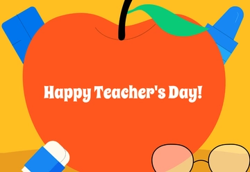 Free Kindergarten Teachers Day Card Template to Edit Online