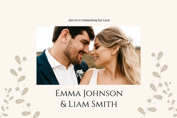 Free Wedding Announcement Design Postcard Template to Edit Online