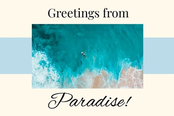 Free Colorful Vacation Postcard Template to Edit Online