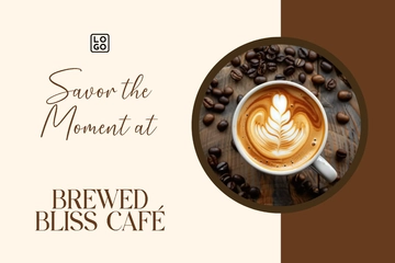 Free Minimalist Cafe Postcard Template to Edit Online